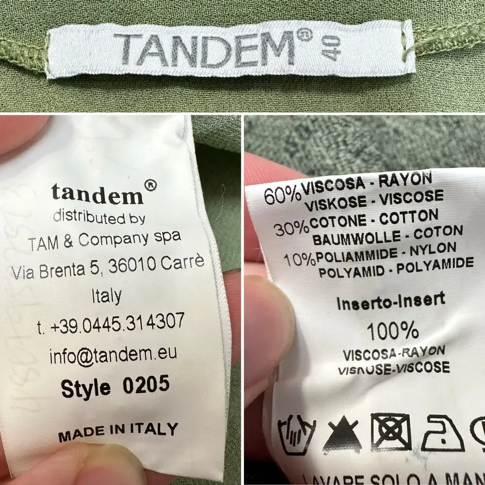 Tandem Polka-Dot Sleeveless Blouse Lagenlook Lightweight Semi Sheer Sz: 40